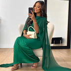 Satin maxi dress - elegante lange avondjurk voor dames