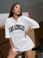 Los angeles california grafisch t-shirt - Bakkermode.nl