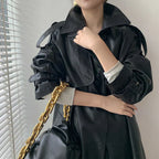 Leren trenchcoat - stijlvolle lange damesjas