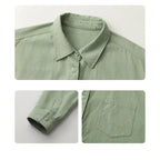 Groene oversized blouse met borstzak - Bakkermode.nl