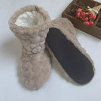 Dames pluche huisboots - gezellige faux fur sloffen - Bakkermode.nl