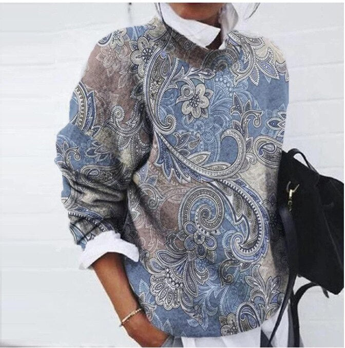 Bloemen gebreide trui - textuur vrouwen sweater