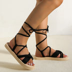 Platte sandalen met comfortabele bandjes - Bakkermode.nl