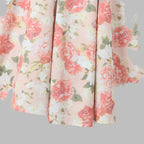 Bloemenjurk met strikbandjes en split - Bakkermode.nl