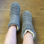 Dames pluche huisboots - gezellige faux fur sloffen - Bakkermode.nl