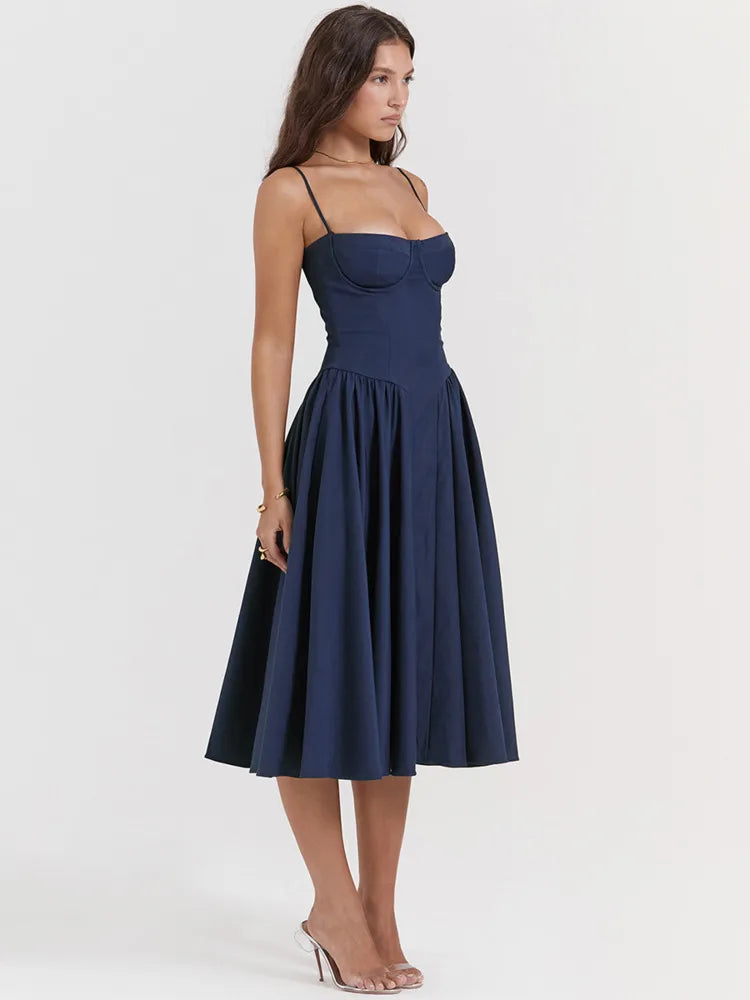 Strapless jurk met volle rok - Bakkermode.nl
