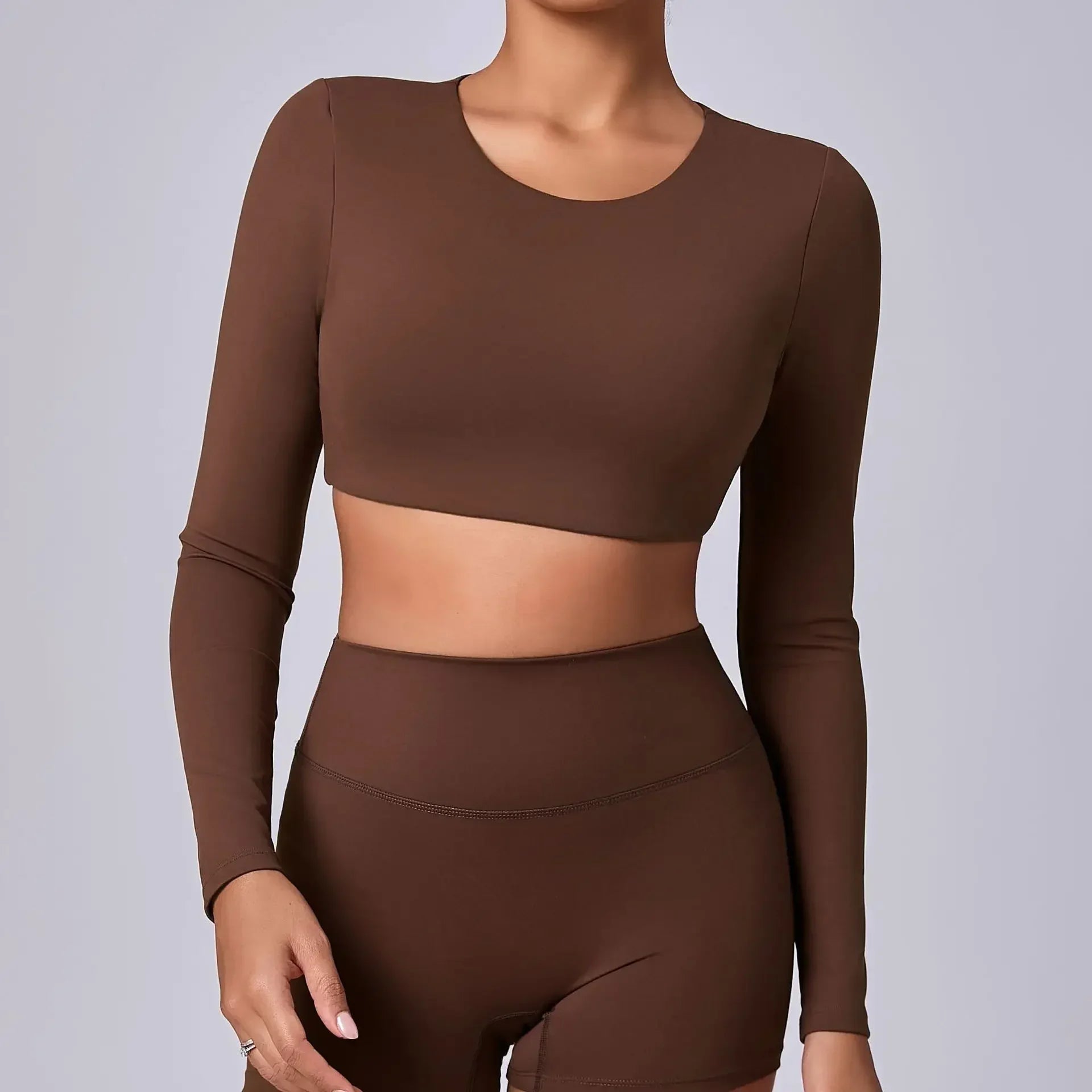 Dames cropped longsleeve top - stijlvolle activewear voor de sportschool en casual wear