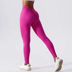 Roze scrunch naadloze legging - Bakkermode.nl