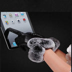 Leren winterhandschoenen - stijlvol dameshandschoenen met pelsrand