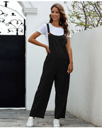 Dames katoenen overall - stijlvolle jumpsuit met een relaxte pasvorm voor elke dag