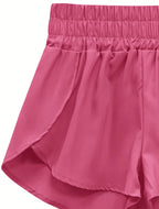 Roze sportieve shorts met hoge taille - Bakkermode.nl