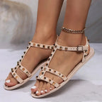 Stijlvolle sandalen met studs - Bakkermode.nl
