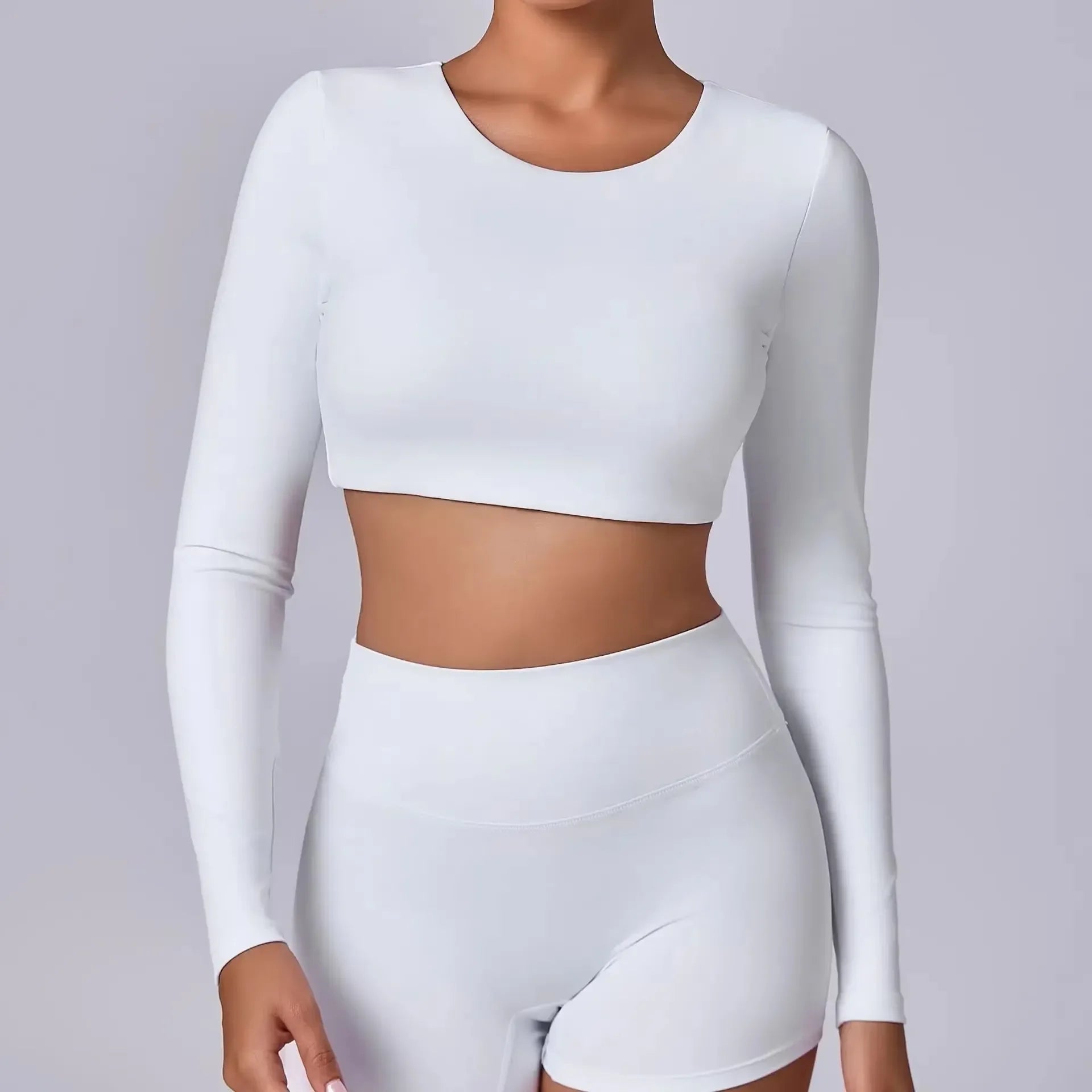 Dames cropped longsleeve top - stijlvolle activewear voor de sportschool en casual wear