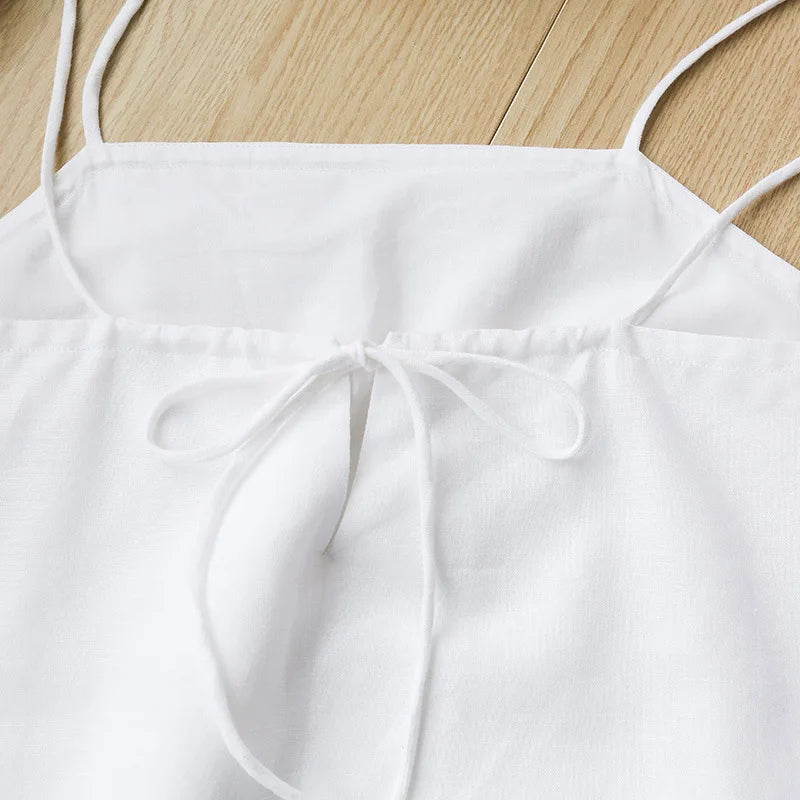 Jurk met spaghettibandjes en strikdetail - Bakkermode.nl