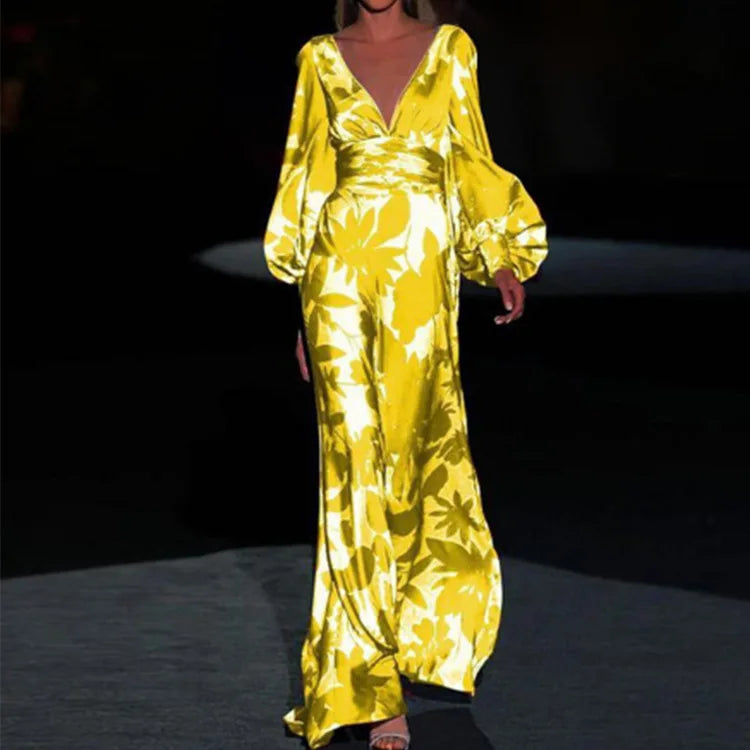 Maxi-jurk - verfijnde bloemen avondjurk voor dames