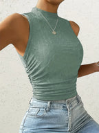 Tanktops borduurwerk ronde hals top - Bakkermode.nl