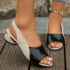 Dames wedge sandalen - gezellige blokhak open teen schoenen voor casual en speciale gelegenheden