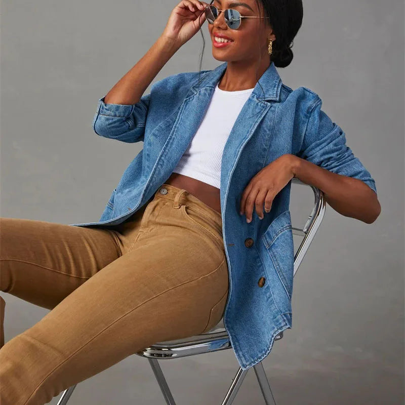 Spijkermantel met relaxte pasvorm - Bakkermode.nl