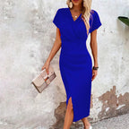 Mouwloze wikkeljurk - stijlvolle midi outfit voor dames