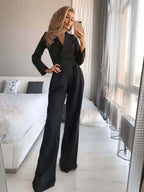 Dames jumpsuit met getailleerde pasvorm - stijlvolle outfit voor avond en dag