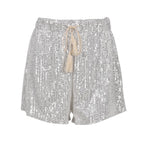 Zilveren glitter shorts - trendy dames glitter bottoms
