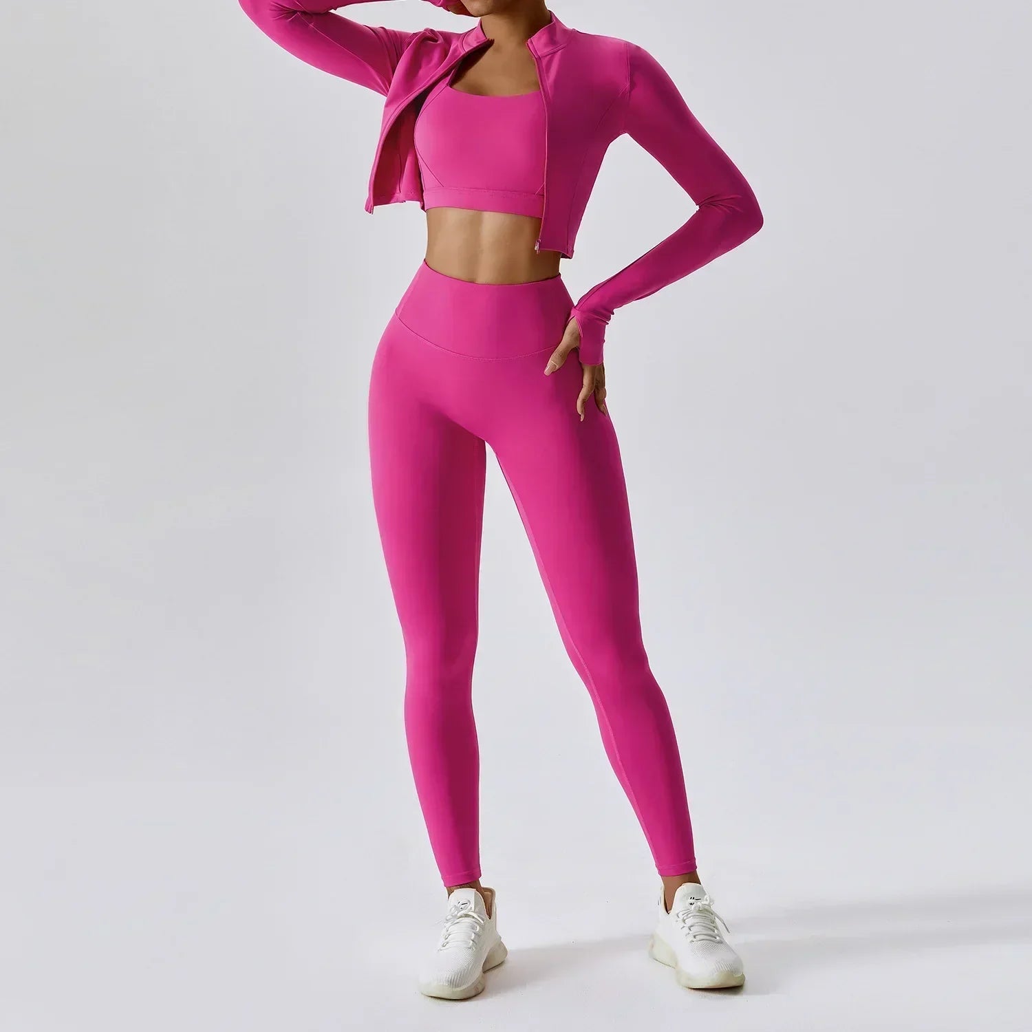 2-delig vrouwen sportset - vormgevende activewear voor training en yogasessies