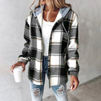 Geruite flanellen shirtjack - trendy oversized buitenjack voor stijlvolle dames