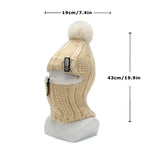 Gebreide balaclava met rits - dames winteraccessoire