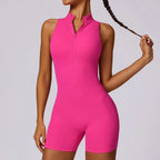 Dames fitness jumpsuit met rits - stijlvolle sportbodysuit