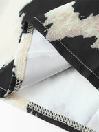 Midi-jurk met luipaardprint en driekwart mouwen - Bakkermode.nl