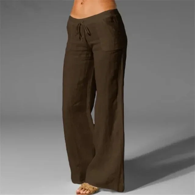 Dames casual broeken - lichtgewicht lounge pants met relaxed fit en praktische zakken voor dagelijks gebruik