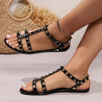 Stijlvolle sandalen met studs - Bakkermode.nl