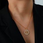 Boom des levens hanger ketting - elegante damesketting - Bakkermode.nl