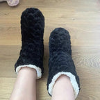 Dames pluche huisboots - gezellige faux fur sloffen - Bakkermode.nl