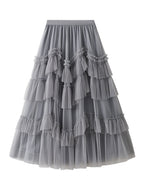 Elegante midi-rok met lagen tule - Bakkermode.nl