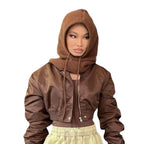 Balaclava hoodie - stijlvolle gebreide dames sjaal met capuchon