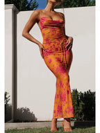 Bodycon jurk met bloemenprint en spaghettibandjes - Bakkermode.nl