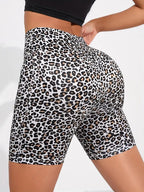 Hoge taille shorts met luipaardprint - Bakkermode.nl