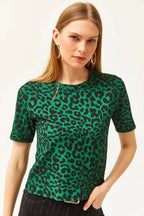 Trendy luipaardprint t-shirt - Bakkermode.nl