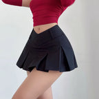 Geplooide high-waist mini rok - Bakkermode.nl