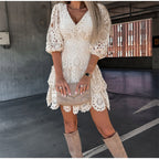 Lace jurk - verfijnde witte damesjurk