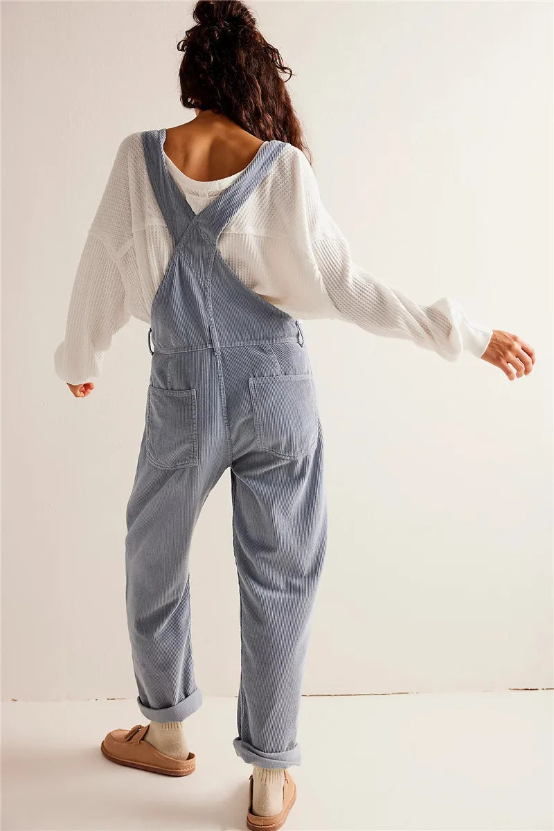 Corduroy overall - stijlvolle dames casual dungarees - Bakkermode.nl