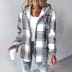 Geruite flanellen shirtjack - trendy oversized buitenjack voor stijlvolle dames