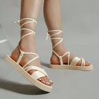 Elegante wikkelsandalen - Bakkermode.nl