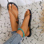 Klassieke T-riem sandalen - Bakkermode.nl