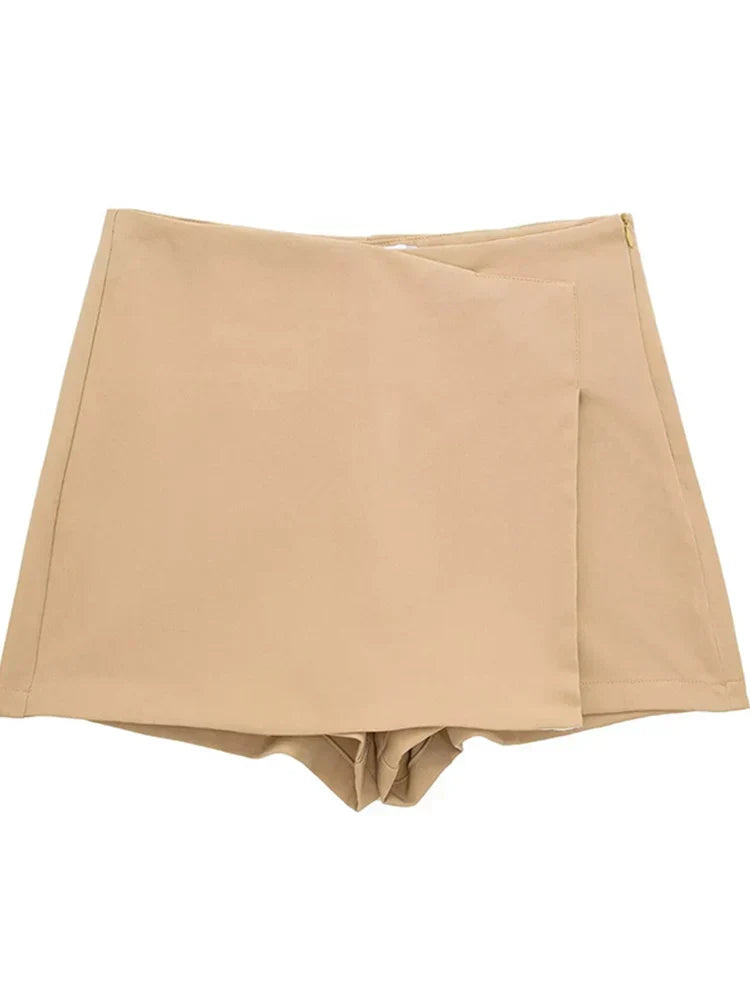 Asymmetrisch rok short - stijlvolle en multifunctionele damesbottoms