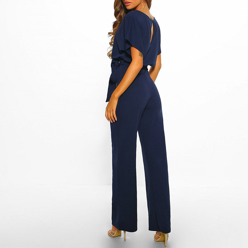 Jumpsuit - stijlvolle chique damesjumpsuit met riem
