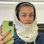 Balaclava hoodie - stijlvolle gebreide dames sjaal met capuchon