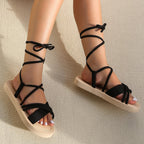 Platte sandalen met comfortabele bandjes - Bakkermode.nl
