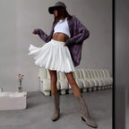 Zwierige rok met elastische taille - Bakkermode.nl